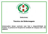 Hospital Seleciona Técnico de Enfermagem - Hospital de Caridade Canguçu