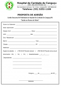 Proposta de Adesão Proposta de Adesão - Hospital de Caridade Canguçu
