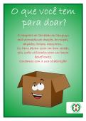 Convite para doações de bazar Convite para doações de bazar - Hospital de Caridade Canguçu